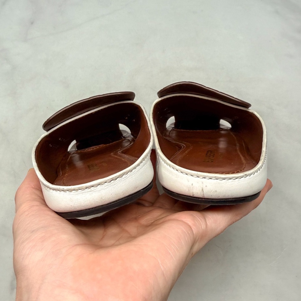 Burberry Beckswalk Leather Croc Backless Slide Mule Loafer Flat Shoes Colorblock - Picture 9 of 13